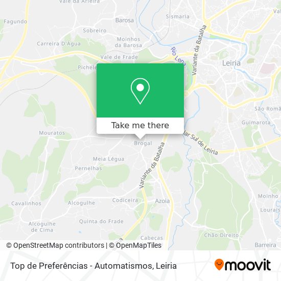 Top de Preferências - Automatismos mapa