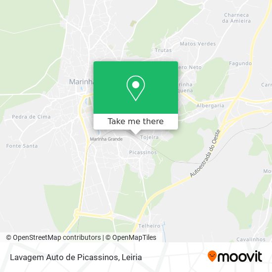 Lavagem Auto de Picassinos mapa