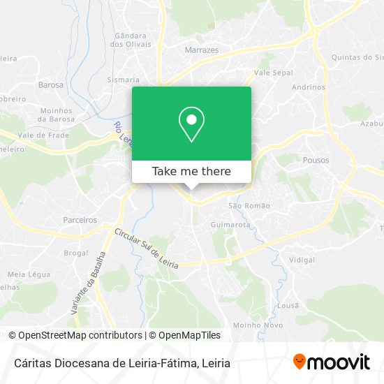 Cáritas Diocesana de Leiria-Fátima mapa