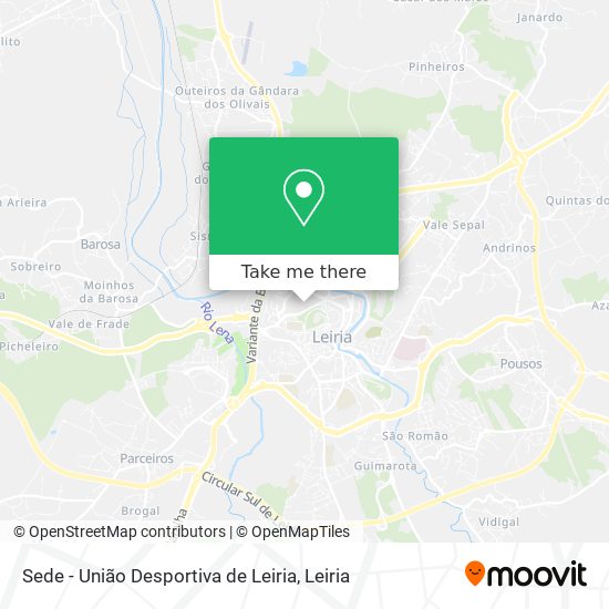 Sede - União Desportiva de Leiria map