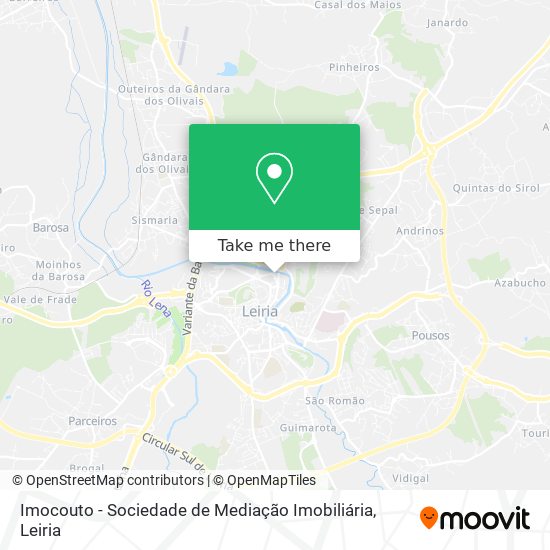 Imocouto - Sociedade de Mediação Imobiliária mapa