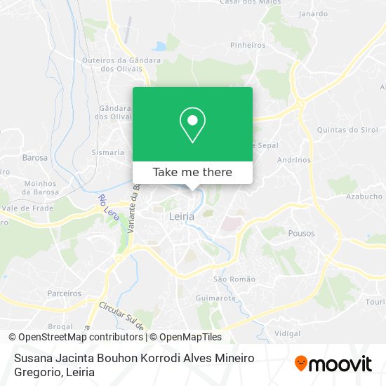 Susana Jacinta Bouhon Korrodi Alves Mineiro Gregorio mapa