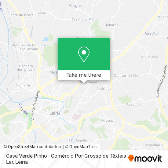 Casa Verde Pinho - Comércio Por Grosso de Têxteis Lar mapa