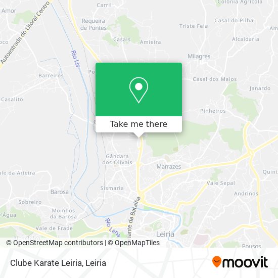 Clube Karate Leiria map