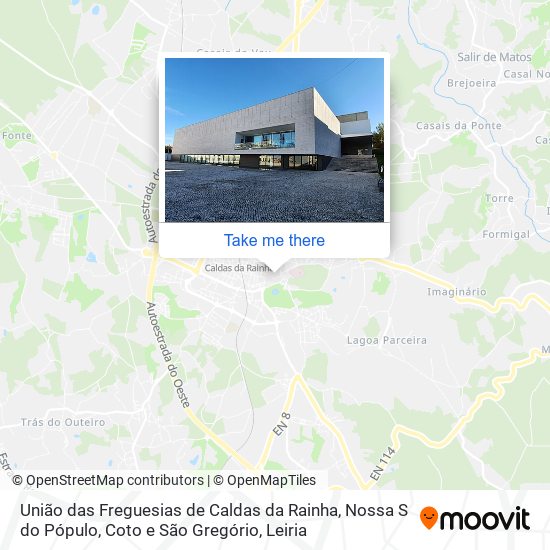 União das Freguesias de Caldas da Rainha, Nossa S do Pópulo, Coto e São Gregório map