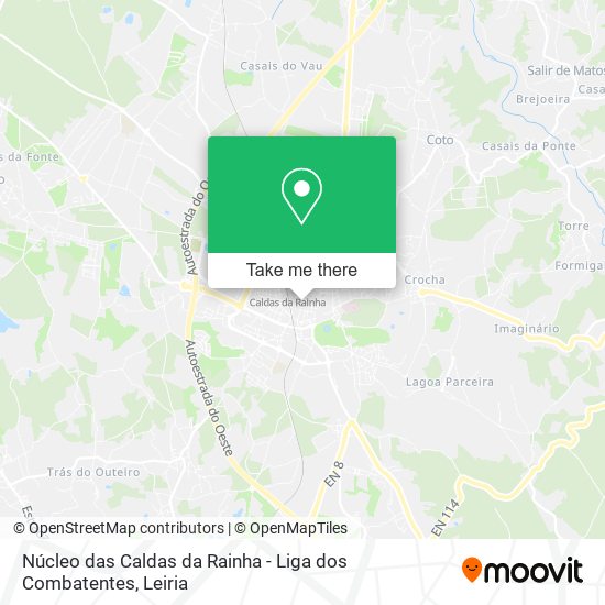 Núcleo das Caldas da Rainha - Liga dos Combatentes mapa