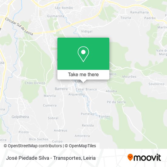 José Piedade Silva - Transportes map