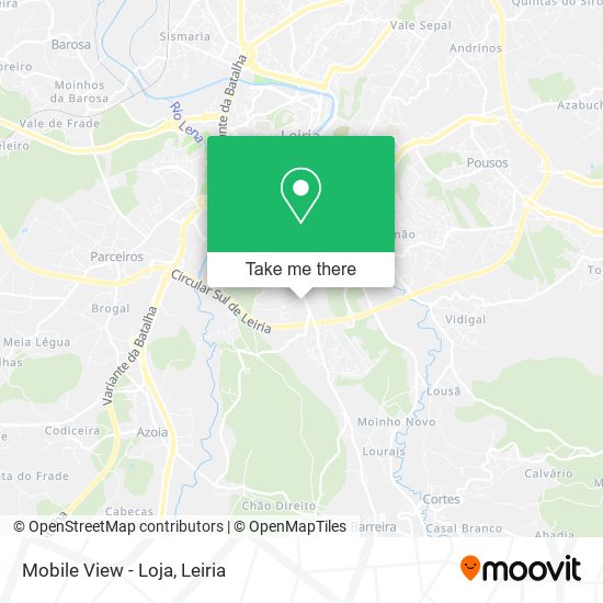 Mobile View - Loja mapa