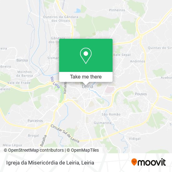 Igreja da Misericórdia de Leiria mapa