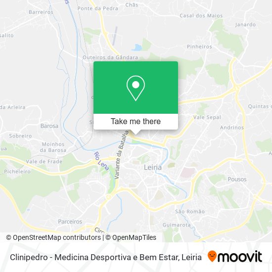 Clinipedro - Medicina Desportiva e Bem Estar mapa