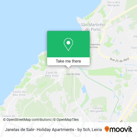 Janelas de Salir- Holiday Apartments - by Sch map