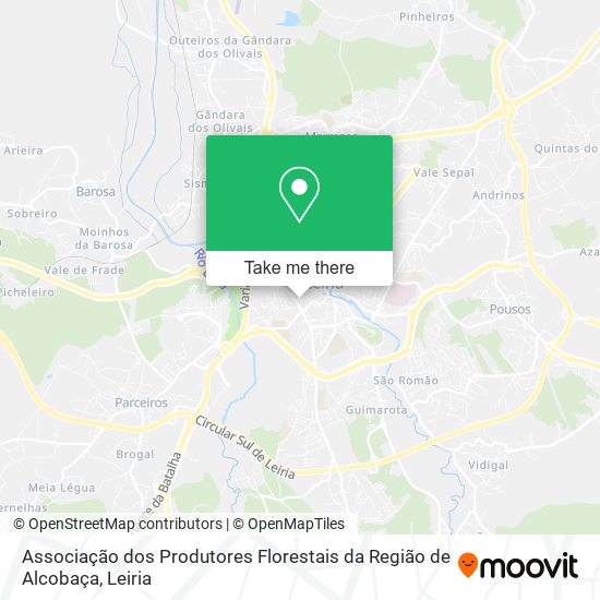 Associação dos Produtores Florestais da Região de Alcobaça map