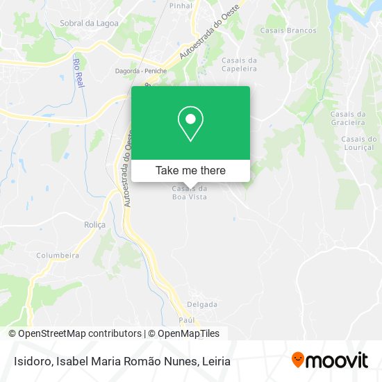 Isidoro, Isabel Maria Romão Nunes map