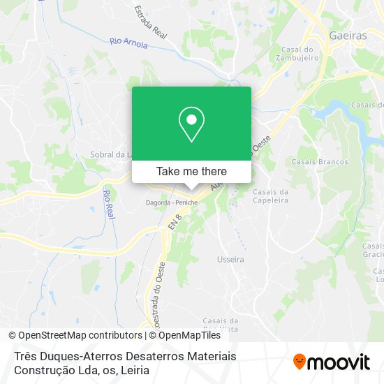 Três Duques-Aterros Desaterros Materiais Construção Lda, os map