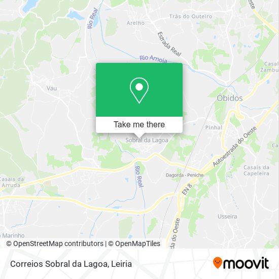Correios Sobral da Lagoa mapa
