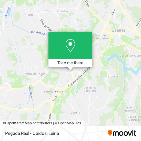 Pegada Real - Óbidos mapa