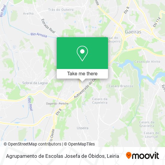 Agrupamento de Escolas Josefa de Óbidos map