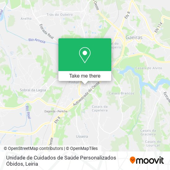 Unidade de Cuidados de Saúde Personalizados Óbidos map