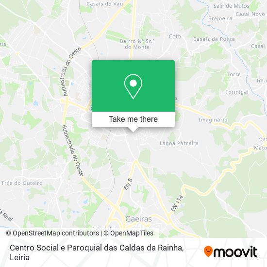 Centro Social e Paroquial das Caldas da Rainha mapa