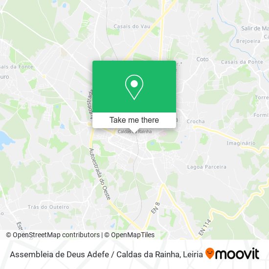 Assembleia de Deus Adefe / Caldas da Rainha mapa