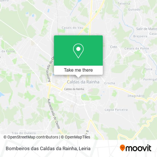 Bombeiros das Caldas da Rainha map