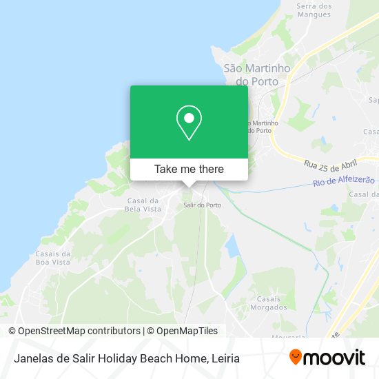 Janelas de Salir Holiday Beach Home mapa