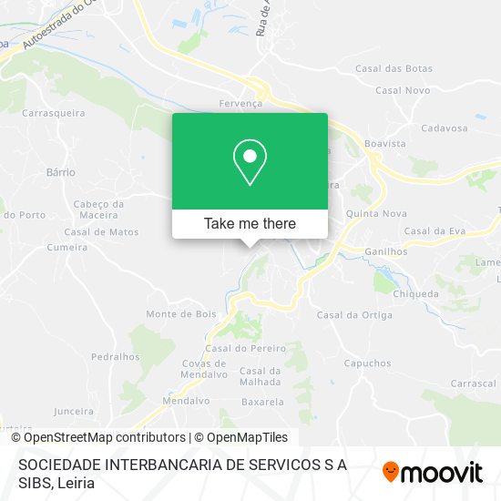 SOCIEDADE INTERBANCARIA DE SERVICOS S A SIBS map