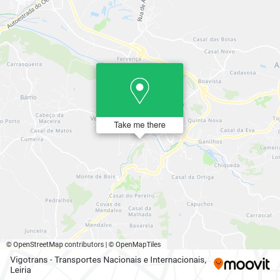 Vigotrans - Transportes Nacionais e Internacionais map