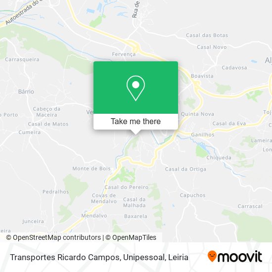 Transportes Ricardo Campos, Unipessoal map