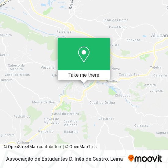 Associação de Estudantes D. Inês de Castro mapa