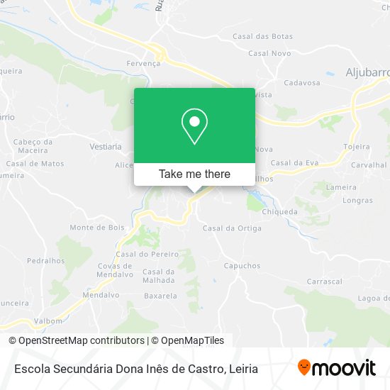 Escola Secundária Dona Inês de Castro mapa