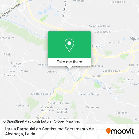 Igreja Paroquial do Santíssimo Sacramento de Alcobaça mapa