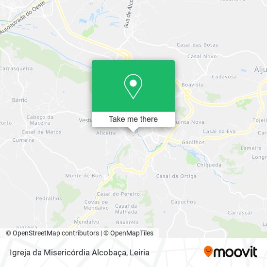 Igreja da Misericórdia Alcobaça mapa