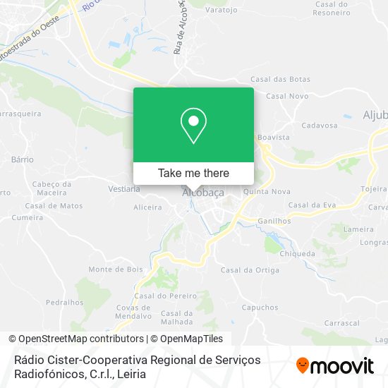 Rádio Cister-Cooperativa Regional de Serviços Radiofónicos, C.r.l. map
