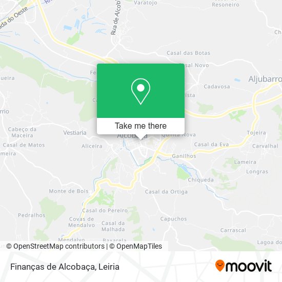 Finanças de Alcobaça mapa