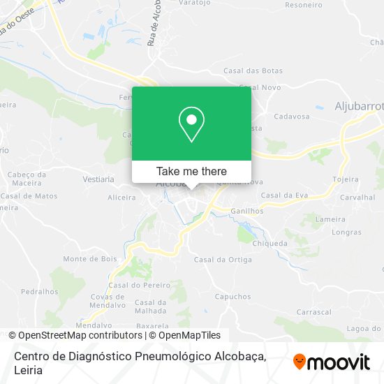 Centro de Diagnóstico Pneumológico Alcobaça mapa