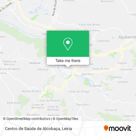 Centro de Saúde de Alcobaça mapa