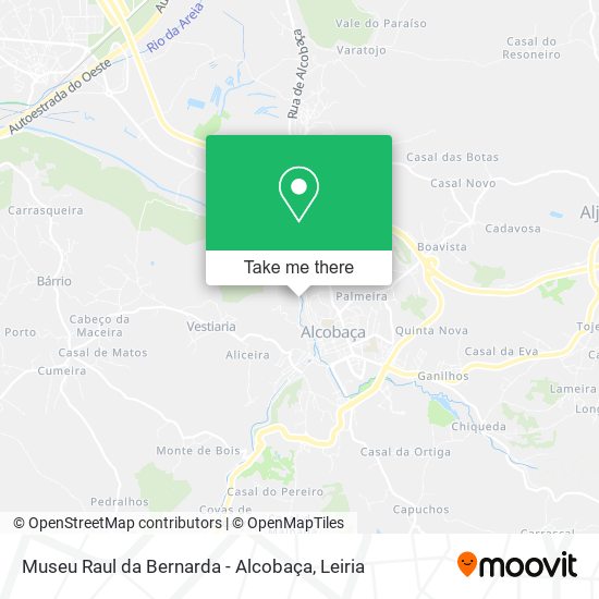 Museu Raul da Bernarda - Alcobaça mapa