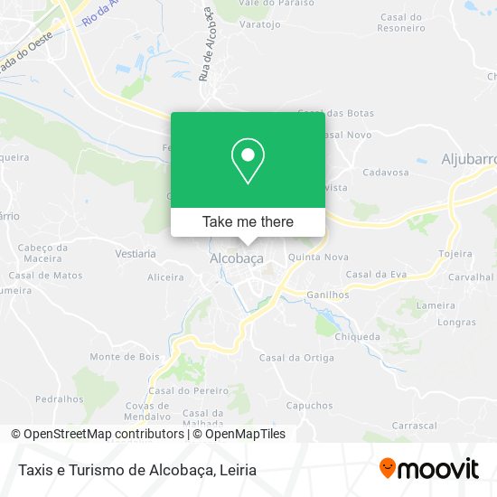 Taxis e Turismo de Alcobaça mapa