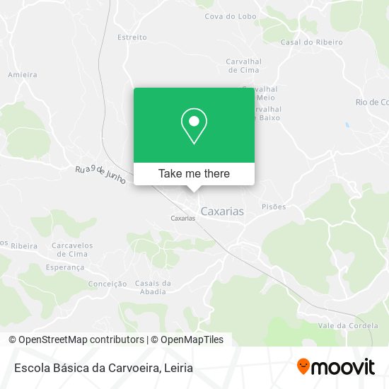 Escola Básica da Carvoeira mapa