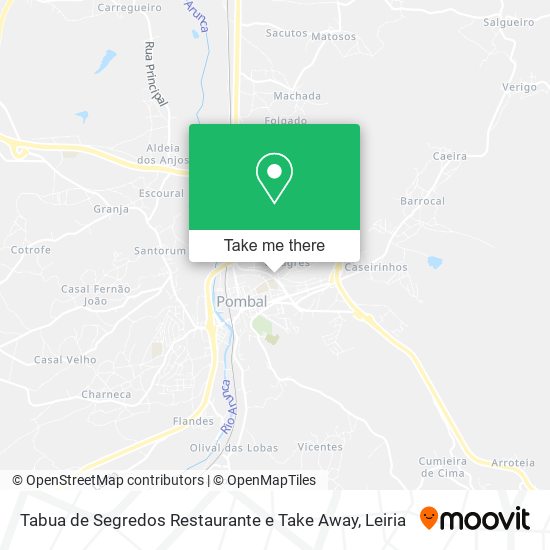 Tabua de Segredos Restaurante e Take Away map