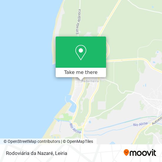 Rodoviária da Nazaré map