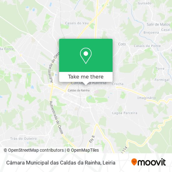 Câmara Municipal das Caldas da Rainha map