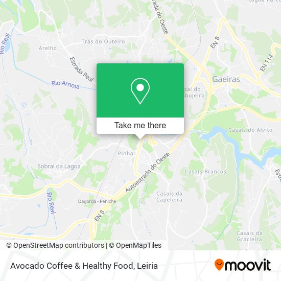 Avocado Coffee & Healthy Food map