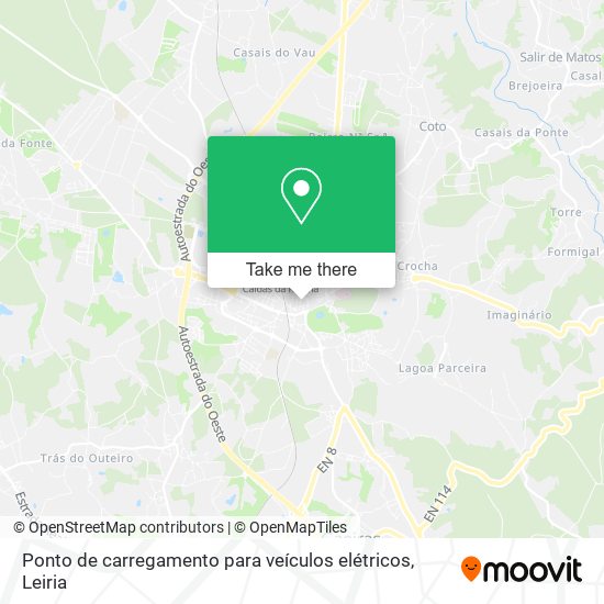 Ponto de carregamento para veículos elétricos map