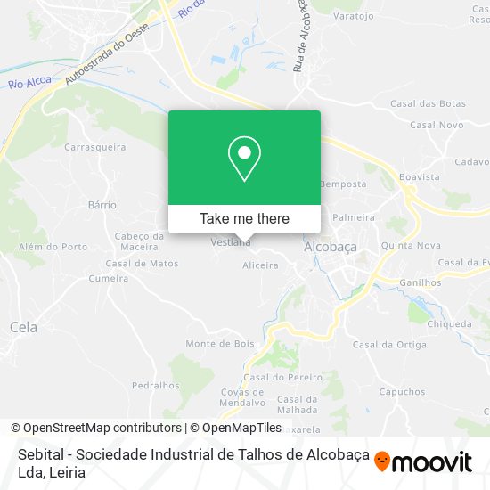 Sebital - Sociedade Industrial de Talhos de Alcobaça Lda mapa