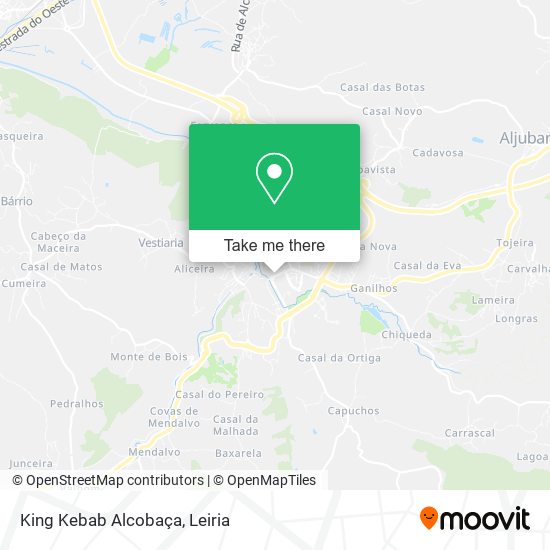 King Kebab Alcobaça map