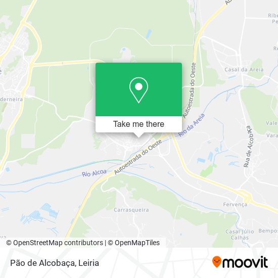 Pão de Alcobaça mapa