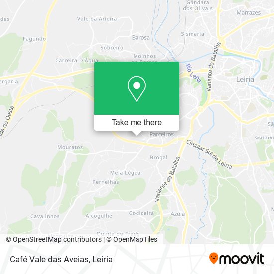Café Vale das Aveias mapa