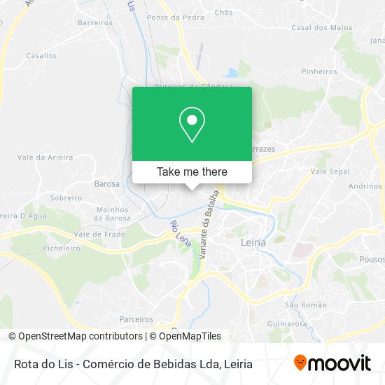 Rota do Lis - Comércio de Bebidas Lda mapa